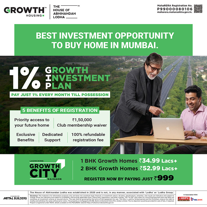 Smart Growth Amenities at Lodha Naigaon Project
